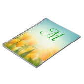 Sun Kissed Yellow Tulip Monogram Urheber Buch (Linke Seite)