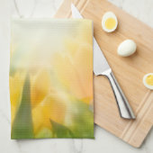 Sun Kissed Yellow Tulips Küche Geschirr Handtuch (Viertel Falte)