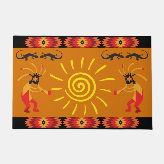 Sun Kokopelli Southwest Doormat Fußmatte (Vorderseite)