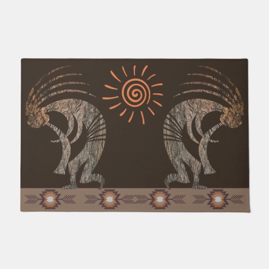 Sun Kokopelli Southwest Doormat Fußmatte (Vorderseite)