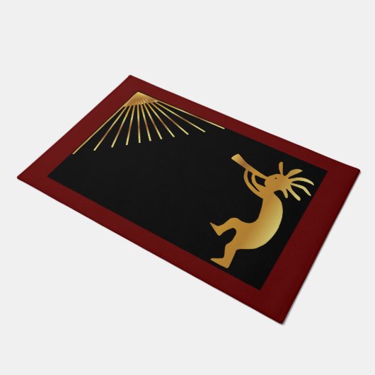 Sun Kokopelli Southwestern Doormat Fußmatte (Schrägansicht)