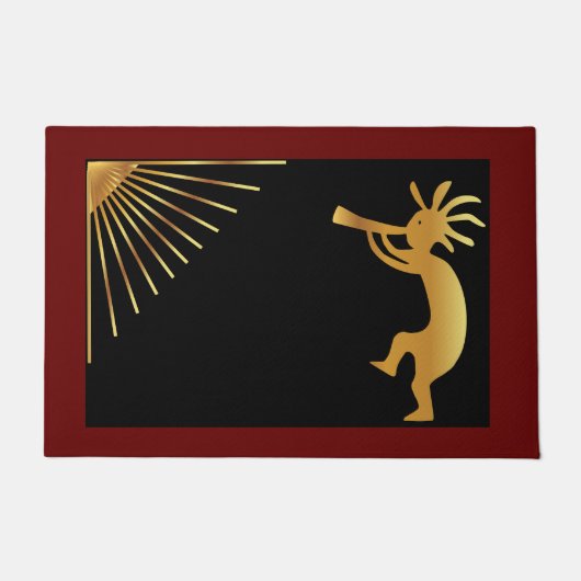 Sun Kokopelli Southwestern Doormat Fußmatte (Vorderseite)