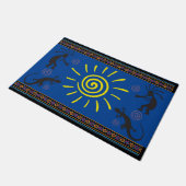 Sun Kokopelli Southwestern Doormat Fußmatte (Schrägansicht)
