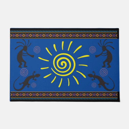 Sun Kokopelli Southwestern Doormat Fußmatte (Vorderseite)
