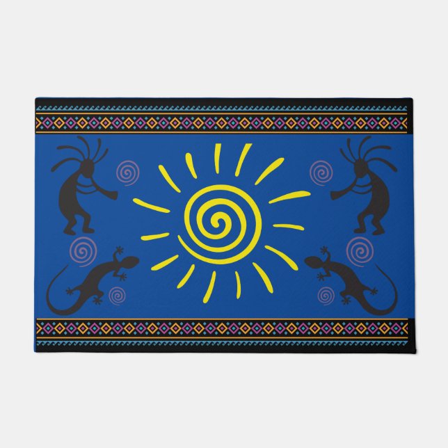 Sun Kokopelli Southwestern Doormat Fußmatte (Vorderseite)