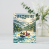 Sun Koshi Fluss Nepal Postkarte (Stehend Vorderseite)