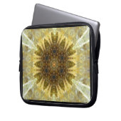 Sun-Kristall-Mandala Laptopschutzhülle (Vorderseite Links)