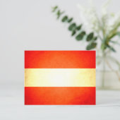 Sun küsste Austria Flag Postkarte (Stehend Vorderseite)