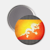 Sun küsste Bhutan Flag Magnet (Vorderseite/Rückseite)