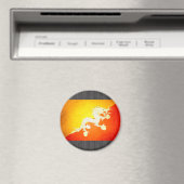 Sun küsste Bhutan Flag Magnet (In Situ (Geschirrspüler))