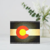 Sun küsste Colorado Flag Postkarte (Stehend Vorderseite)