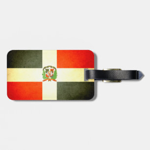 Sun küsste Dominikanische Republik-Flagge Gepäckanhänger