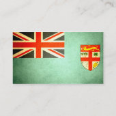 Sun küsste Fidschi-Flagge Visitenkarte (Rückseite)