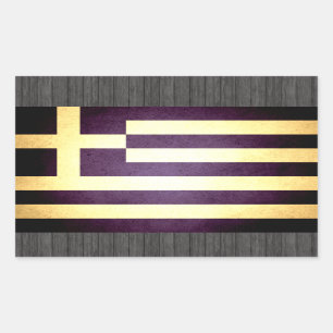 Sun küsste Griechenland-Flagge Rechteckiger Aufkleber