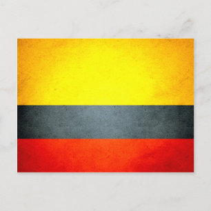 Sun küsste kolumbianische Flagge Postkarte