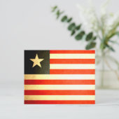 Sun küsste Liberia Flag Postkarte (Stehend Vorderseite)