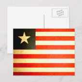 Sun küsste Liberia Flag Postkarte (Vorne/Hinten)