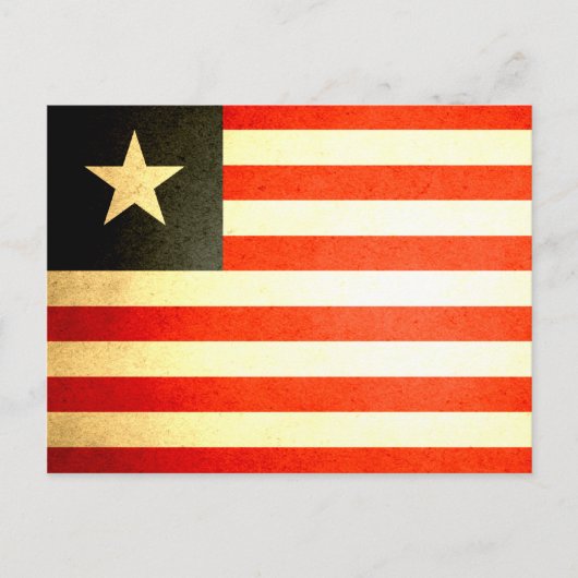Sun küsste Liberia Flag Postkarte (Vorderseite)
