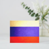 Sun küsste Russland-Flagge Postkarte (Stehend Vorderseite)