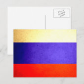 Sun küsste Russland-Flagge Postkarte (Vorne/Hinten)