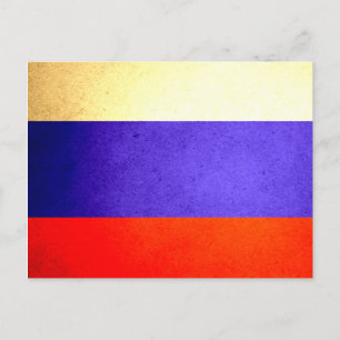 Sun küsste Russland-Flagge Postkarte