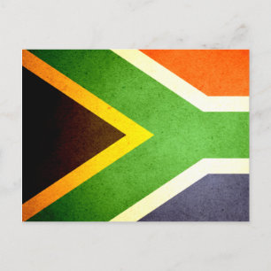 Sun küsste Südafrikanische Flagge Postkarte
