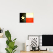Sun küsste Texas Flag Poster (Heimbüro)