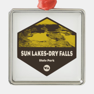 Sun Lakes/Dry Falls Staat Park Washington Ornament Aus Metall