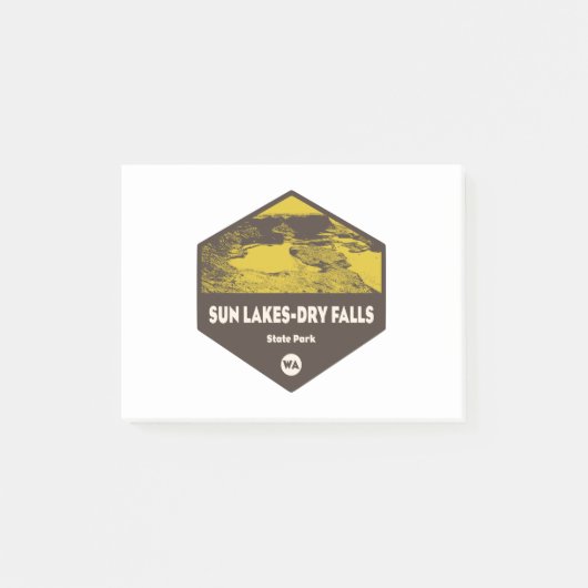 Sun Lakes/Dry Falls Staat Park Washington Post-it Klebezettel (Vorderseite)