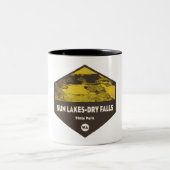 Sun Lakes/Dry Falls Staat Park Washington Zweifarbige Tasse (Mittel)