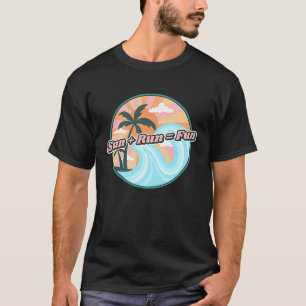 Sun + Lauf Spaß tropisch Hawaii für Beach Runners T-Shirt