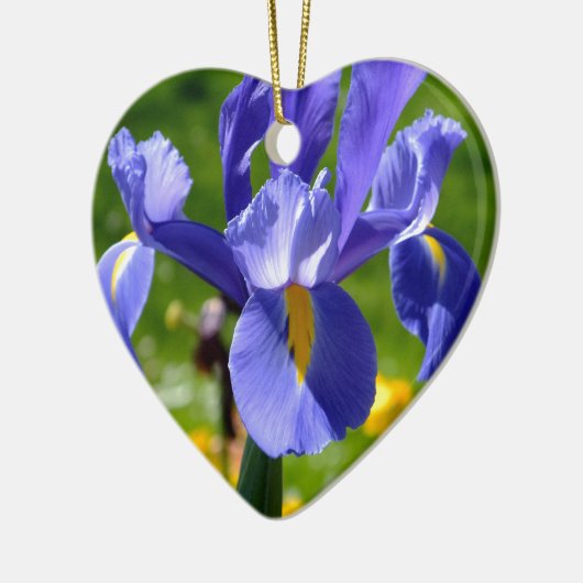 Sun-Licht auf blauer Iris Keramikornament (Links)