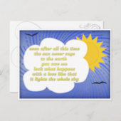 Sun Liebe For Earth von Hafiz Postkarte (Vorne/Hinten)