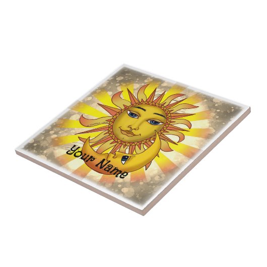 Sun Lieben Moon Fliese (Seite)