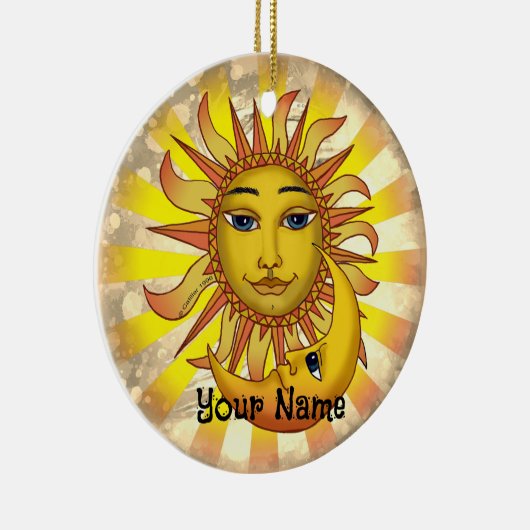 Sun Lieben Moon Keramik Ornament (Rechts)