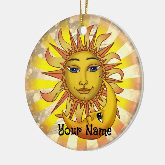 Sun Lieben Moon Keramik Ornament (Links)