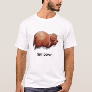 Sun-Liebhaber: Schwein-Röstung im Sonnenschein: T-Shirt