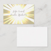 Sun, Life Coach, Reiki, Counselor, Visitenkarten Visitenkarte (Vorne/Hinten)
