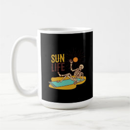 Sun Life mit Skelettsonne Kaffeetasse
