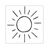 Sun light hand gezogen gummistempel (Prägung)