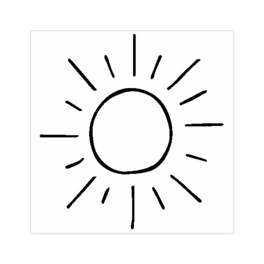 Sun light hand gezogen gummistempel (Prägung)