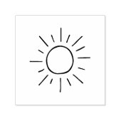 Sun light hand gezogen permastempel (Design)