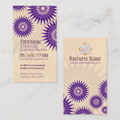 Sun Lila Rose mit Logo-Visitenkarte Visitenkarte (Vorne/Hinten)