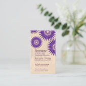 Sun Lila Rose mit Logo-Visitenkarte Visitenkarte (Stehend Vorderseite)