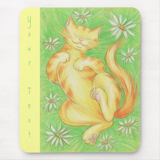 Sun Lover 'Dein Text'-Maus gelb Mousepad (Vorne)