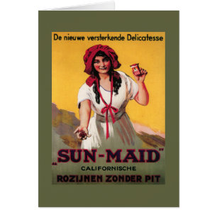 Sun-Mädchen Kalifornien-Rosinen-Plakat