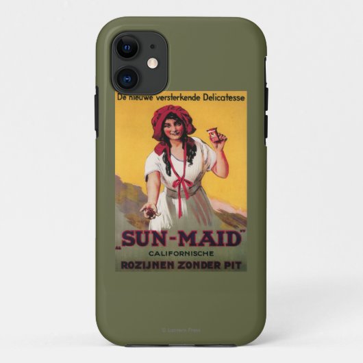 Sun-Mädchen Kalifornien-Rosinen-Plakat Case-Mate iPhone Hülle (Rückseite)