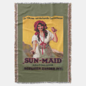Sun-Mädchen Kalifornien-Rosinen-Plakat Decke (Vorderseite Vertikal)