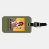 Sun-Mädchen Kalifornien-Rosinen-Plakat Gepäckanhänger (Vorderseite horizontal)