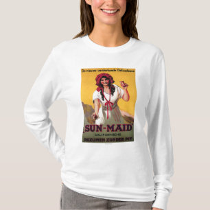 Sun-Mädchen Kalifornien-Rosinen-Plakat T-Shirt